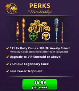 خرید آفر پرکس Perks 8 بال بیلیارد